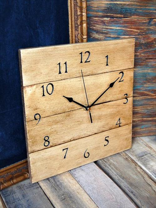 pallet wall clock ideas