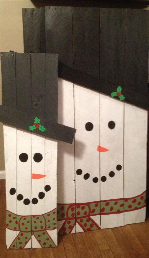 DIY Pallet Decorating Ideas – 10 Wooden Pallet Snowman – Pallet Tips